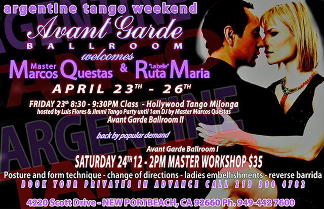 Marcos Questas & Ruta Maria present Argentine Tango Master Workshop